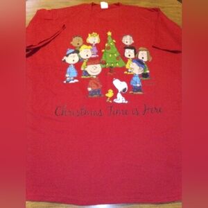 Peanuts Christmas Time Is Here 2014 Red 3XL Port & Company Graphic T-Shirt